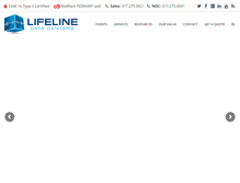 Tablet Screenshot of lifelinedatacenters.com